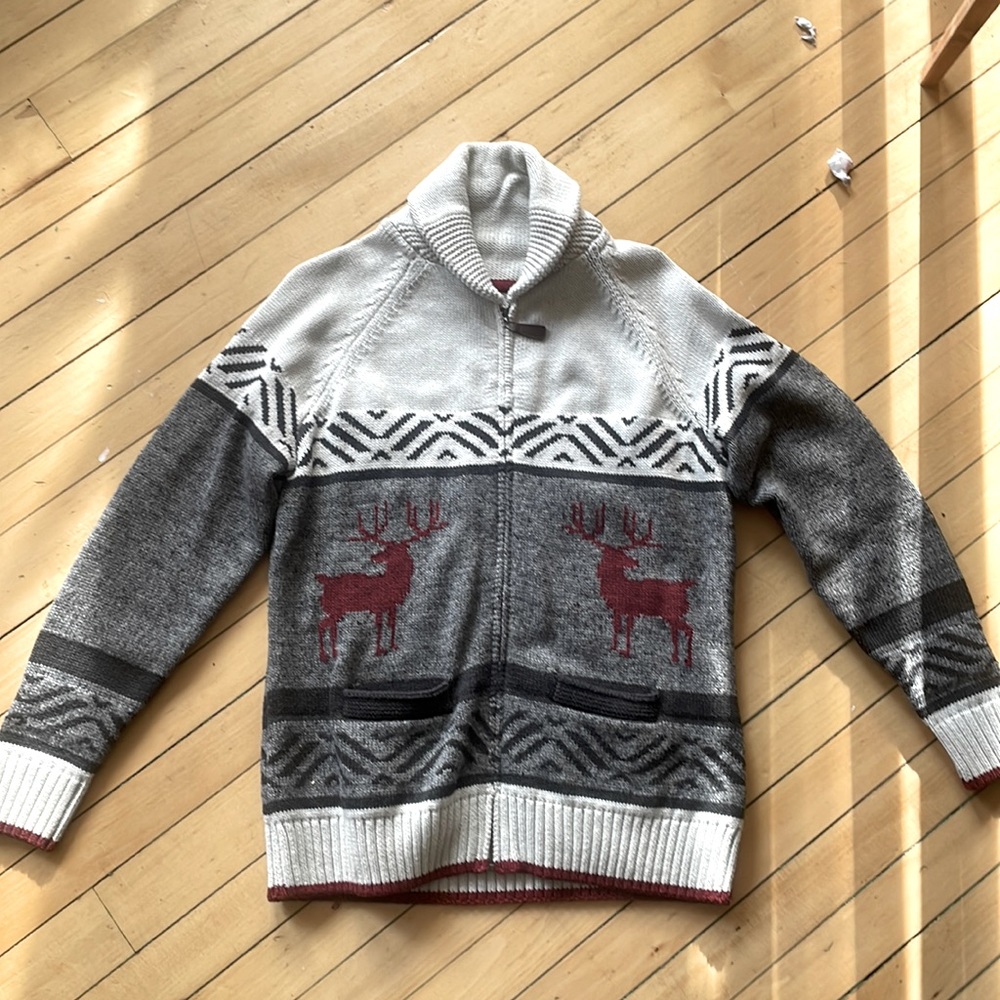 Cozy zipper down sweater NWOT